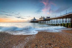 Dawn,At,Eastbourne,Pier,In,East,Sussex,On,The,South