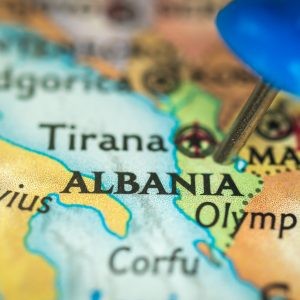 Location,Albania,And,Tirana,,Push,Pin,On,Map,Closeup,,Marker