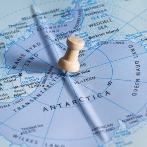 Close,Up,Of,Map,With,The,Word,Antarctica,In,Focus