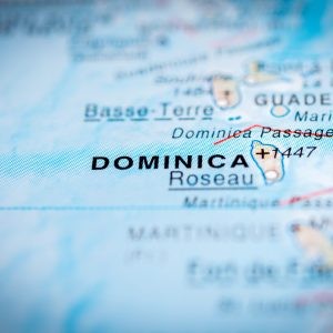 Map,View,Of,Dominica,Island,,Central,America.,(vignette)